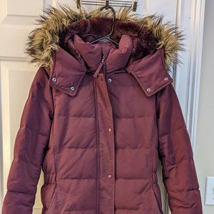 Uniqlo | Winter Insulated knee length jacket, Maroon, Large